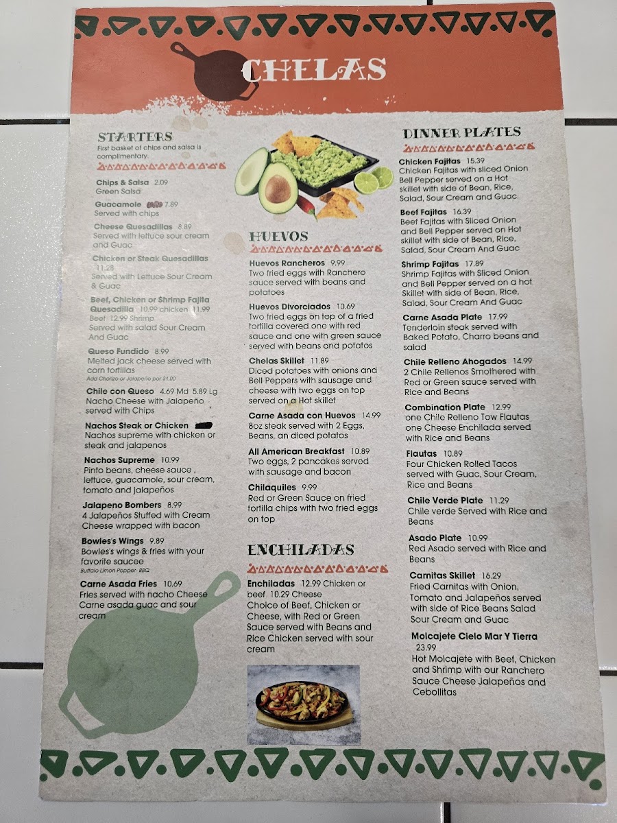 Chelas Mexican Restaurant Menu - Image 5